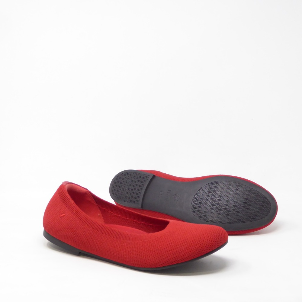 VIVAIA Womens Claire Walker Ballet Flats Red Knit Round Toe 40.5 / 9-9.5